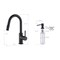 Kibi Circular Single Handle Pull Down Kitchen & Bar Sink Faucet with Soap Dispenser C-KKF2011MB-KSD100MB - alternate 3